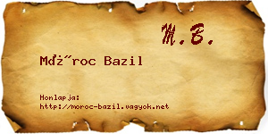 Móroc Bazil névjegykártya